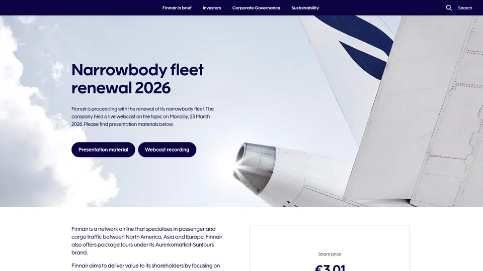 Finnair IR Website